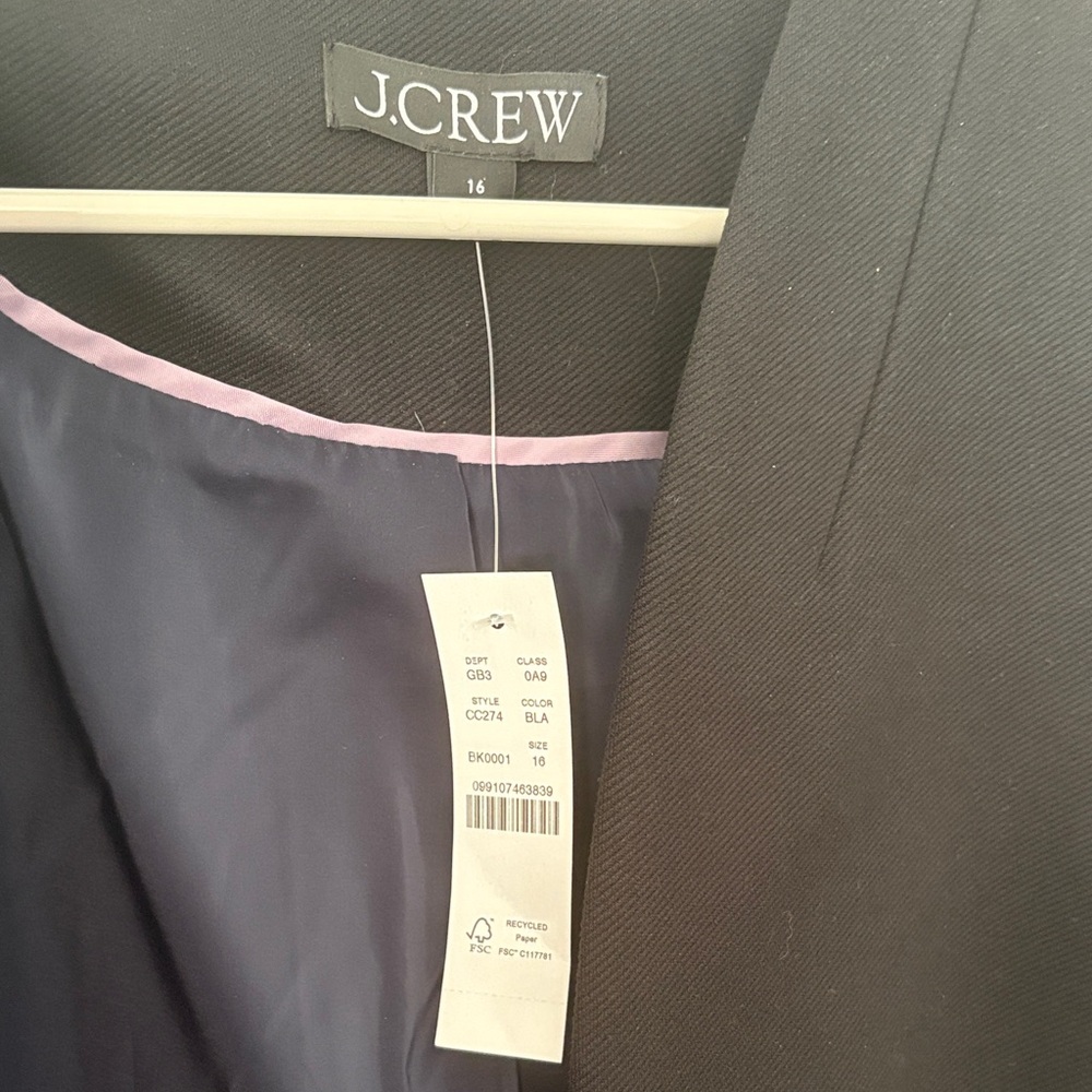 J. Crew Women's Classic Black Blazer - Picture 3 of 4